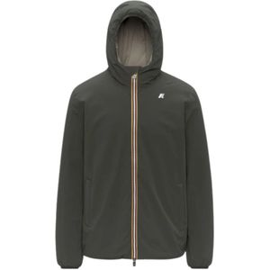 K-Way, Heren, Jassen, Groen, Maat: L Leer,