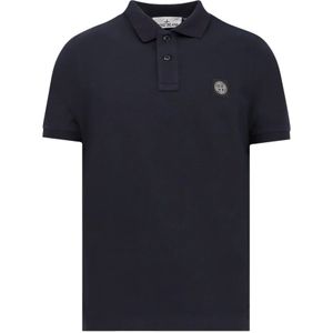 Stone Island, Heren, Tops, Blauw, Maat: M Katoen,