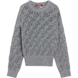 Max Mara Studio, Dames, Truien, Grijs, Maat: XS Viscose,