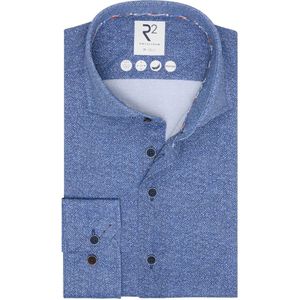 R2 Amsterdam, Heren, Overhemden, Blauw, Maat: 4XL