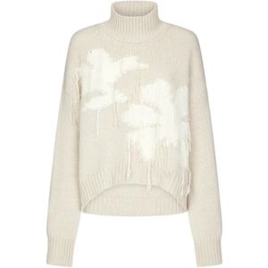 Dondup, Dames, Truien, Beige, Maat: 2XS Wol,