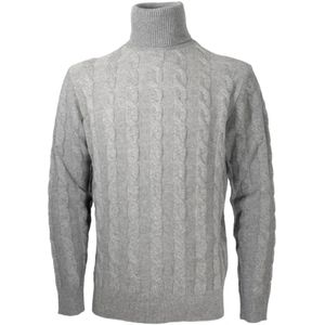 Cashmere Company, Heren, Truien, Grijs, Maat: M Wol,