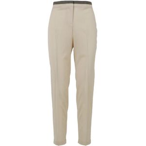 Fabiana Filippi, Dames, Broeken, Beige, Maat: L
