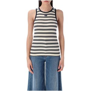 Ganni, Dames, Tops, Veelkleurig, Maat: M Katoen,