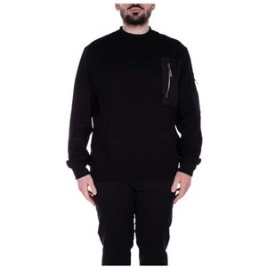 Costume National, Heren, Sweatshirts & Hoodies, Zwart, Maat: XL Nylon,