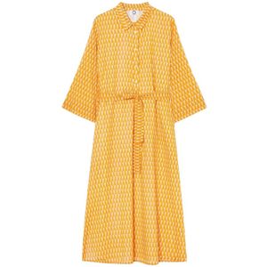Marina Rinaldi, Dames, Jurken, Geel, Maat: XL Katoen,