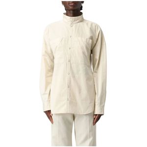 Lemaire, Dames, Blouses & Shirts, Beige, Maat: M Katoen,