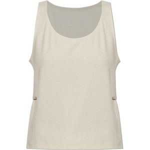 Rethinkit Studios, Dames, Tops, Beige, Maat: XS Linnen,