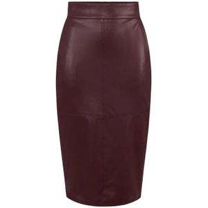 Elisabetta Franchi - Midi Rok - Bordeaux - Synthetisch Materiaal - Nauwsluitende Pasvorm