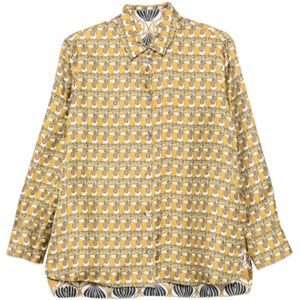 Max Mara, Dames, Blouses & Shirts, Geel, Maat: L Zijde,