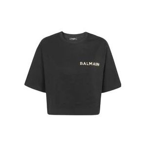 Balmain T-Hemden , Black , Dames , Maat: S