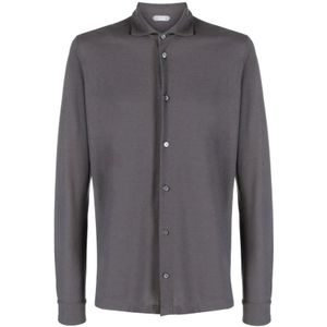 Zanone, Heren, Overhemden, Grijs, Maat: 2XL Katoen,
