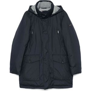 Peserico, Heren, Mantels, Blauw, Maat: L Katoen,