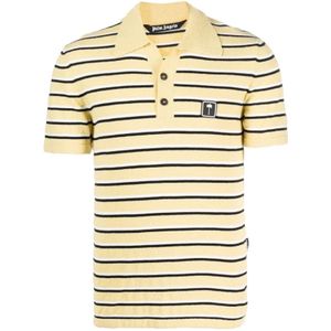 Palm Angels, Heren, Tops, Geel, Maat: M Katoen,