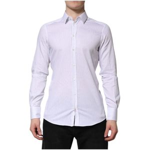 Dolce & Gabbana, Heren, Overhemden, Wit, Maat: S Katoen,