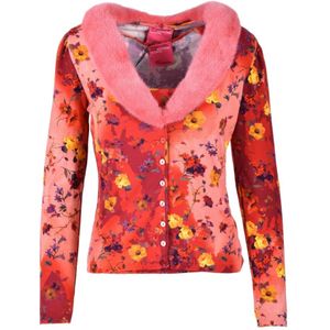 Blumarine, Dames, Truien, Rood, Maat: S Viscose,