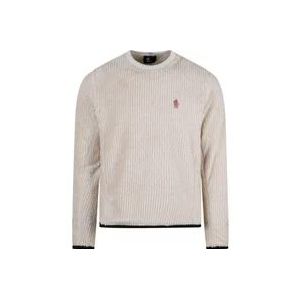 Moncler Warm Fleece Sweatshirt , Beige , Heren , Maat: S