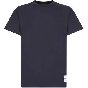 Jil Sander, Heren, Tops, Blauw, Maat: L Katoen,