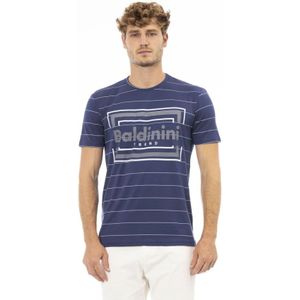 Baldinini, Heren, Tops, Blauw, Maat: L Katoen,