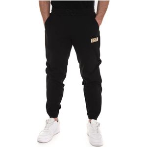Emporio Armani Ea7, Heren, Broeken, Zwart, Maat: 3XL Katoen,