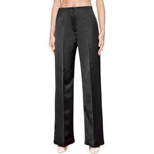 Calvin Klein, Dames, Broeken, Zwart, Maat: XS Satijn,
