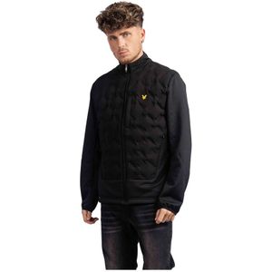 Lyle & Scott, Heren, Jassen, Zwart, Maat: L Fleece,