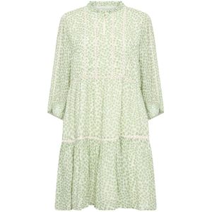 Part Two - NibiPW - Jurk - Appel/Wit - Bloemenprint - Knielengte