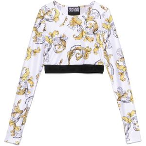 Versace Jeans Couture, Dames, Tops, Veelkleurig, Maat: M Polyamide,