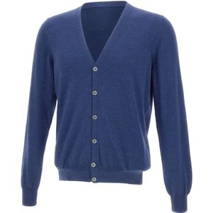 Gran Sasso, Heren, Truien, Blauw, Maat: L Wol,