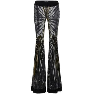 Roberto Cavalli, Dames, Broeken, Zwart, Maat: XS Zijde,