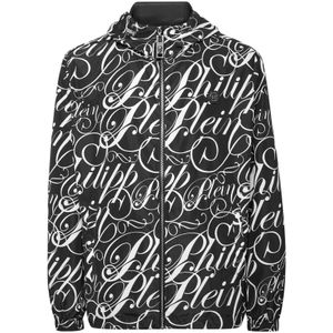 Philipp Plein, Heren, Jassen, Zwart, Maat: 4XL Nylon,