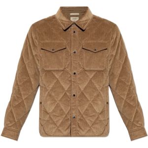 Woolrich, Heren, Jassen, Bruin, Maat: L Katoen,