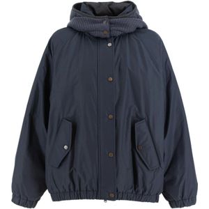 Brunello Cucinelli, Dames, Jassen, Blauw, Maat: S Taf,