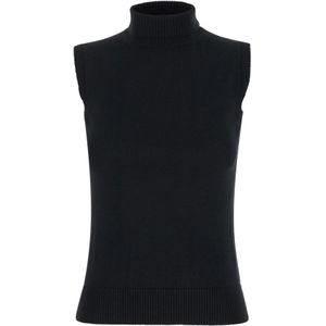 Sportmax, Dames, Truien, Zwart, Maat: S Wol,
