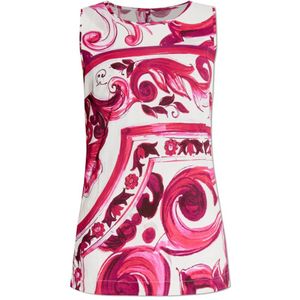 Dolce & Gabbana, Dames, Tops, Roze, Maat: 2XS Viscose,