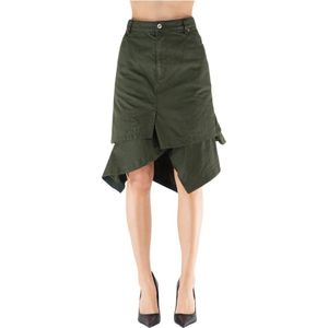 Sacai, Dames, Rokken, Groen, Maat: M Denim,