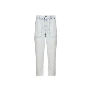 Pinko Witte Denim Chinos Jeans , White , Dames , Maat: W30