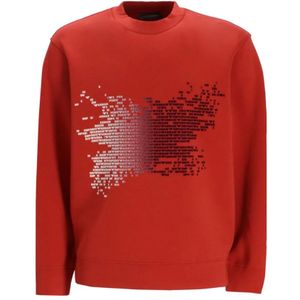 Emporio Armani, Heren, Sweatshirts & Hoodies, Oranje, Maat: XS