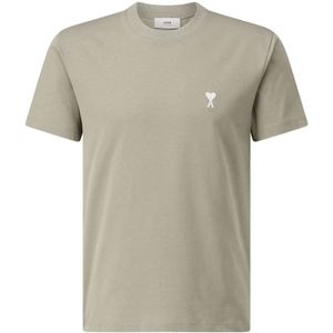 Ami Paris, Heren, Tops, Beige, Maat: M Katoen,