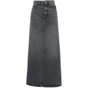 Icon Denim, Dames, Rokken, Grijs, Maat: W27 Katoen,