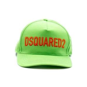Dsquared2 Acid Baseball Hat, Unisex Stijl , Green , Heren , Maat: ONE Size