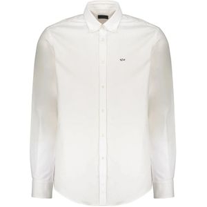Paul & Shark, Heren, Overhemden, Wit, Maat: 4XL Katoen,