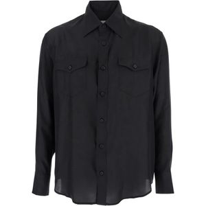 Tonywack, Heren, Overhemden, Zwart, Maat: XL Zijde,