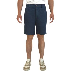 Saint Barth, Heren, Korte broeken, Blauw, Maat: S Linnen,