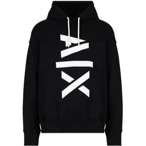 Armani Exchange, Heren, Sweatshirts & Hoodies, Zwart, Maat: S Katoen,