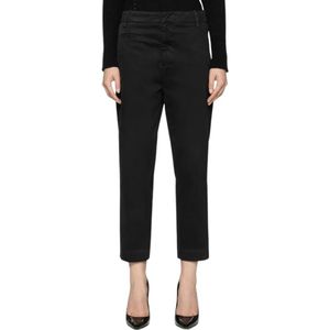 Dondup, Dames, Broeken, Zwart, Maat: S Katoen,