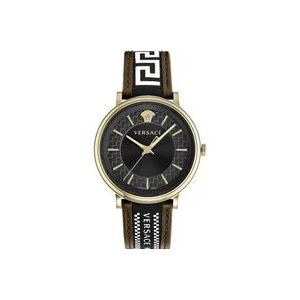 Versace V-Circle Greca Edition Horloge , Brown , Heren , Maat: ONE Size