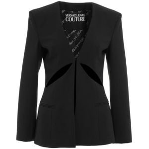 Versace Jeans Couture, Dames, Jassen, Zwart, Maat: XS Katoen,