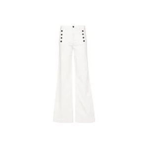 Twinset Witte High-Waisted Flared Jeans , White , Dames , Maat: W28