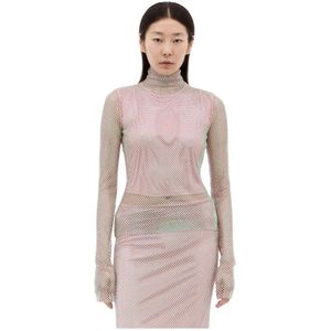 Sportmax, Dames, Tops, Roze, Maat: XS Viscose,